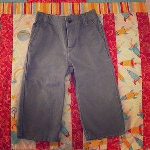Janie & Jack boys grey cotton pants size 12-18m